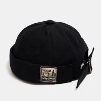 儿童帽子春秋季韩版潮男童地主帽嘻哈小童女童休闲时尚瓜皮帽幼儿 黑色方框 2-7岁 48-53CM(可调节)