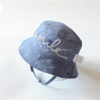 女宝宝防晒遮阳帽子春秋季女童棉布渔夫帽婴幼儿童绳绣盆帽公主帽 牛仔蓝 50码头围48-49|约2-3岁 根据头围或年龄选