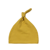 初生婴儿帽子春秋男童女童棉新生儿胎帽六个月卤门帽宝宝帽秋冬季 黄色 0-12个月 S