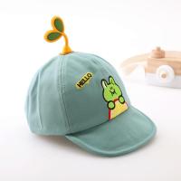 婴儿帽子春秋男童鸭舌帽纯棉薄款可爱超萌女宝宝软檐棒球帽遮阳帽 PTT柠檬蛙芽80孔雀蓝 参考4-22个月 头围42-48