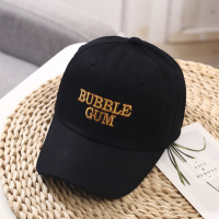 棉小班儿童帽子春秋宝宝鸭舌帽百搭男童外出棒球帽男孩刺绣遮阳帽 黑色----BUBBLE 建议2-6岁48-50cm 均码