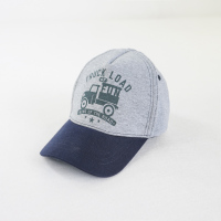 儿童帽子男童逛街防晒遮阳宝宝鸭舌帽男孩欧美沙滩夏季宽檐棒球帽 灰色拖拉机魔术贴 44-46CM建议10-15个月 均码