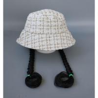 韩版儿童渔夫帽子女童春秋天遮阳宝宝百搭可爱公主长假发礼盆帽潮 白色香风帽麻花 2岁-6岁 头围48-52cm