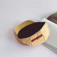 儿童男宝宝帽子春秋薄款男童贝雷帽帅气时尚潮流个性前进帽男孩潮 黄色 帽围50-52cm(推荐3-6岁左右) 均码