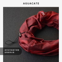 防紫外线冰丝头巾脖子夏季防晒围脖套薄款男骑行面罩魔术户外面巾 黑红迷彩冰丝（可调节松紧）