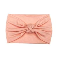 欧美时尚简约纯棉发带健身瑜伽运动吸汗宽头巾打结气质款百搭发饰 裸粉