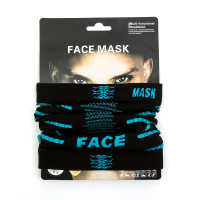 冬季骑行面巾保暖防寒自行车魔术头巾男摩托车围脖套三角滑雪面罩 高弹透气时尚保暖面罩黑蓝