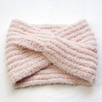 洗脸发带女简约头饰发箍网红面膜束发带宽月子发带产后包头巾秋冬 菠萝纹粉红色