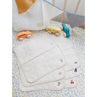 爱予宝贝6层纱布婴儿童洗脸毛巾刺绣多功能方巾加厚大手帕6条装 彩棉小画6条装