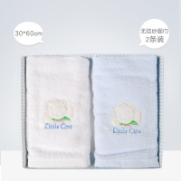 新生婴儿纯棉纱布毛巾宝宝口水巾手帕儿童洗脸小方巾洗澡浴巾 无捻纱面巾[2条装]