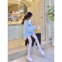 AY To films奶A学妹白丝袜配靴子字母蕾丝袜洛丽塔白色打底袜显瘦 小G白色 连袜