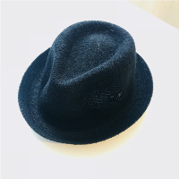 儿童爵士帽男童帽子薄款夏季婴儿防晒遮阳帽绅士小礼帽宝宝帽子潮 黑色 2~5岁(47~50cm) 均码