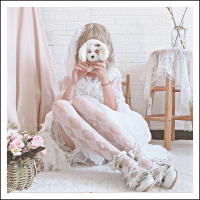 马戏团密钥Lolita袜子女夏连裤玻璃丝超薄连裤袜防勾女洛丽塔日系 白色l连裤袜 均码