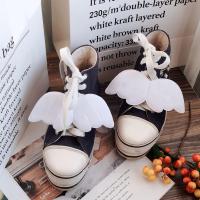 萌软妹子洛丽塔 翅膀鞋带扣装饰鞋花配件可爱适配运动板鞋帆布鞋 布艺大翅膀鞋扣一对 14厘左右