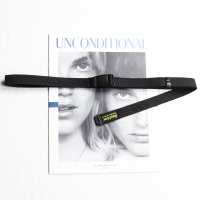 2cm细窄款工装裤帆布腰带 无金属防过敏插扣布料皮带装饰牛仔裤带 094-黑色 100cm