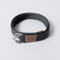 Sozzi *20纯色帆布腰带日系复古工装风简约皮带基础款裤腰带 深灰