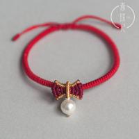 在逃白雪公主手链diy材料包 蝴蝶结铃铛手绳迪士尼手工编绳小红书 大红 花木兰(材料包自己编)