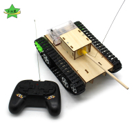 科技小制作遥控玩具小车 创意DIY手工拼装材料包 遥控版（前后+转向+带壳遥控器）