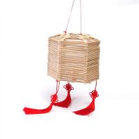 灯笼材料包 儿童diy手工木质宫灯元旦卡通手提花灯防水灯笼幼儿园 木质宫灯A款原木（材料包） 送白胶