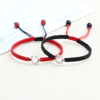 [星语]六芒星925银情侣生日手工编织手绳手链diy材料包情人节礼 材料包购买两件以上送一个饰品盒