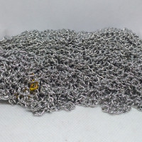 白K色加密细铁链条装饰吊牌包包链小铁链子diy饰品链配件5米免邮 线1.6MM特密,宽6MM,约25米