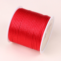 中国结线材6号线韩国丝线手工编织手链项链红绳手绳吊坠线diy材料 红色 01红色2.0mm15m