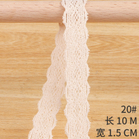 棉线花边手工编织衣服diy材料配饰手工刺绣辅料布料装饰纯棉布料 20#[10米价]