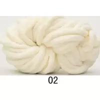 超粗冰岛毛线版超粗大冰条绒线编织围巾帽子毯子手工diy特价批发 乳白色 02