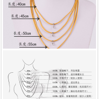 男女项链绳锁骨颈链DIY挂绳翡翠玉佩蜜蜡挂脖子黄金银饰吊坠绳子 夹吊坠:备注长度 ,无备注统一发送(50厘米)可定制