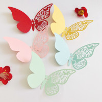 50张创意蝴蝶许愿卡 吊卡 祝福心愿墙贴 留言卡 婚礼diy装饰卡片 A组