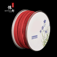 diy饰品线材3mm皮绳鹿皮绳双面绒编织手链项链绳线手绳 1号色枣红/每卷