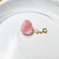 天然天河石岫玉西瓜晶灰玛瑙莲蓬吊坠挂件小滴溜万能扣配件diy 西瓜晶