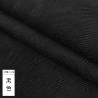 加厚灯芯绒布料 16条加密丝绒布衬衫服装面料手工diy布头清仓处理 黑色-半米价加厚