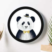 现代简约圆形画框8寸10寸挂墙相框创意diy手工刺绣装裱十字绣油画 黑色(不含画芯) 20寸(可放直径50.8厘米)