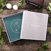 DIY相册可写字插页式5寸6寸3R4R相册影集手工本成长情侣恋爱纪念 [5寸]时光+加礼盒 20张内页(装80张照片)