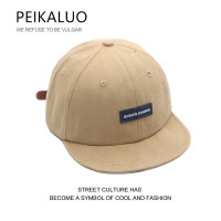 短帽檐18ss美式潮复古黑色鸭舌帽男女情侣款韩版个性软顶棒球帽子 浅卡其/短檐(5.5cm) 可调节(收藏优先发货)