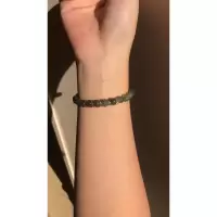 花想容原创手工14k金绕线油青翡翠手镯 手镯