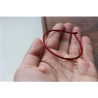 结福记牛年本命年红绳转好运保平安健康手工编制手链脚链情侣手绳 八股细红亮线15CM 直径约2毫米