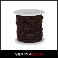 包芯弹力线穿手链线的皮筋松紧线diy手工佛珠手串绳串珠线 弹力线咖色0.8mm