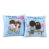 十字绣2021新款线绣手工家用情侣一对客厅卧室十字绣抱枕套自己绣 [丝线](板凳+单车)一对+2个枕芯