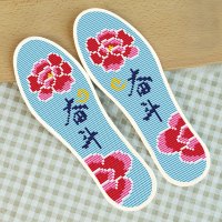 2020年新款十字绣鞋垫简单图案满绣自己绣小件手工礼物刺绣半成品 36码鞋垫 满绣 奋斗 半成品送绣针