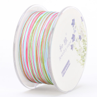 72号玉线五彩绳渐变色七彩71号玉线手绳编织线手工编绳串珠子的线 粗0.4毫米长80米 1号色