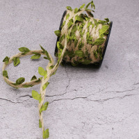 树叶麻绳蜡线绳藤条花艺装饰道具栅栏缠管子包装手工diy捆绑材料 麻绳树叶10米一卷