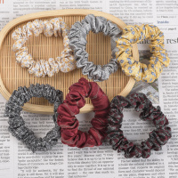 桑蚕丝小肠发圈 原创手工制作 绸缎织锦头绳 优质真丝发带发饰 花色2.6厘米 拍下请发图片告知