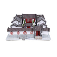 中国风古建筑北京四合院苏州园林拼装模型减压3d立体拼图手工 北京四合院