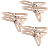 三角束鞋带高跟鞋防掉跟神器女固定带不跟脚绑带鞋带扣防掉跟配件 裸色3双