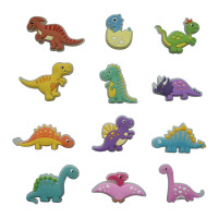 洞洞鞋拆卸鞋花女鞋配件配饰饰扣鞋上鞋饰百搭凉鞋鞋带扣鞋子一对 深紫色 荧光恐龙12个一套