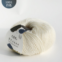 毛线罗兰 手编中粗马海毛羊毛线帽子围巾手工编织毛线 1001 白色