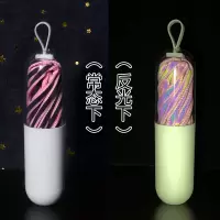 敲萌彩虹独角兽反光鞋带全息反光男女空军一号af1小白鞋百搭ins潮 粉色全息反光鞋带140cm瓶装