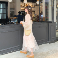 夏季仙女吊带连衣裙+很仙的短款披肩雪纺衫上衣开衫外套防晒衣女 防晒衣 均码